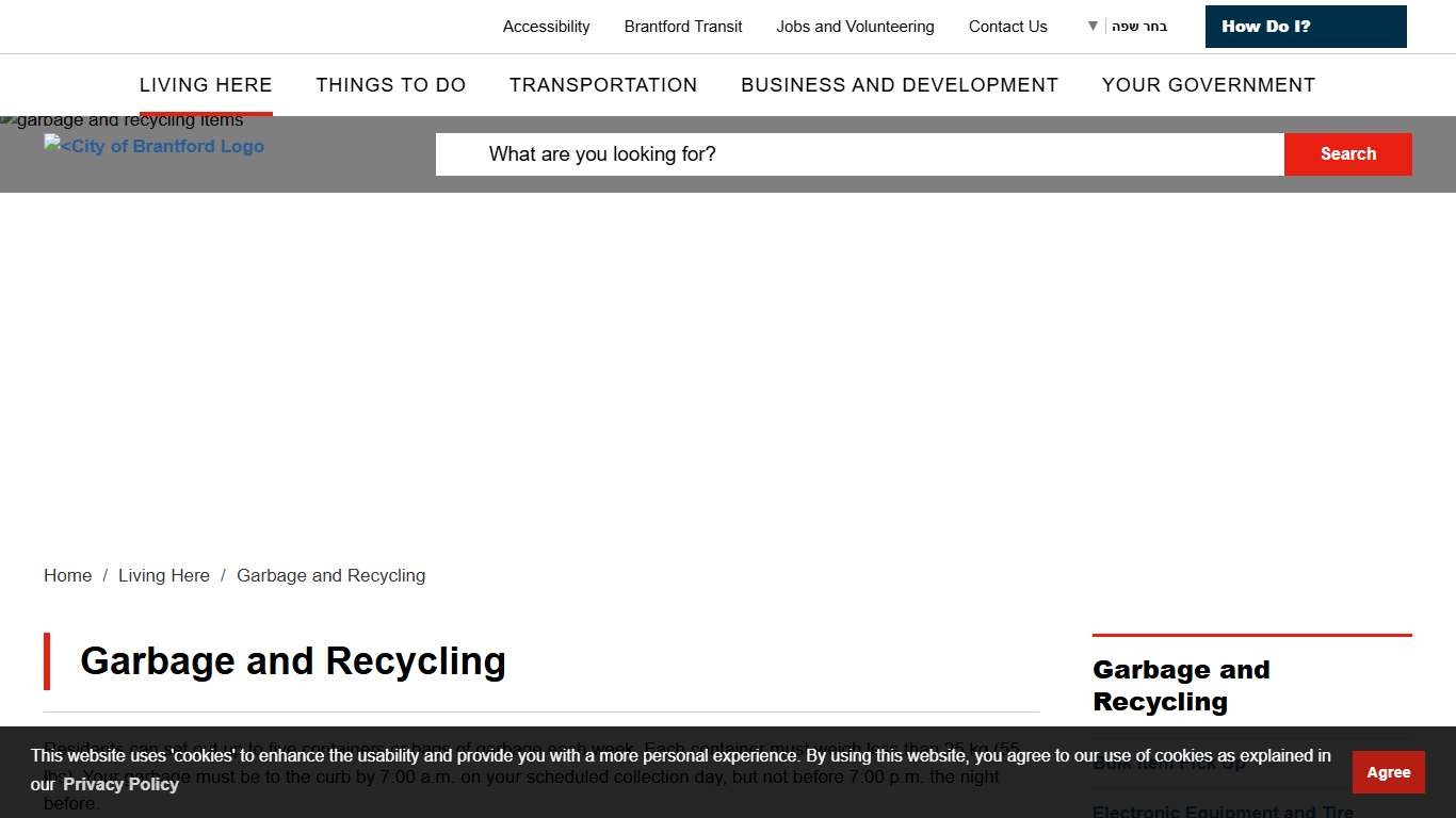 Garbage and Recycling - City of Brantford