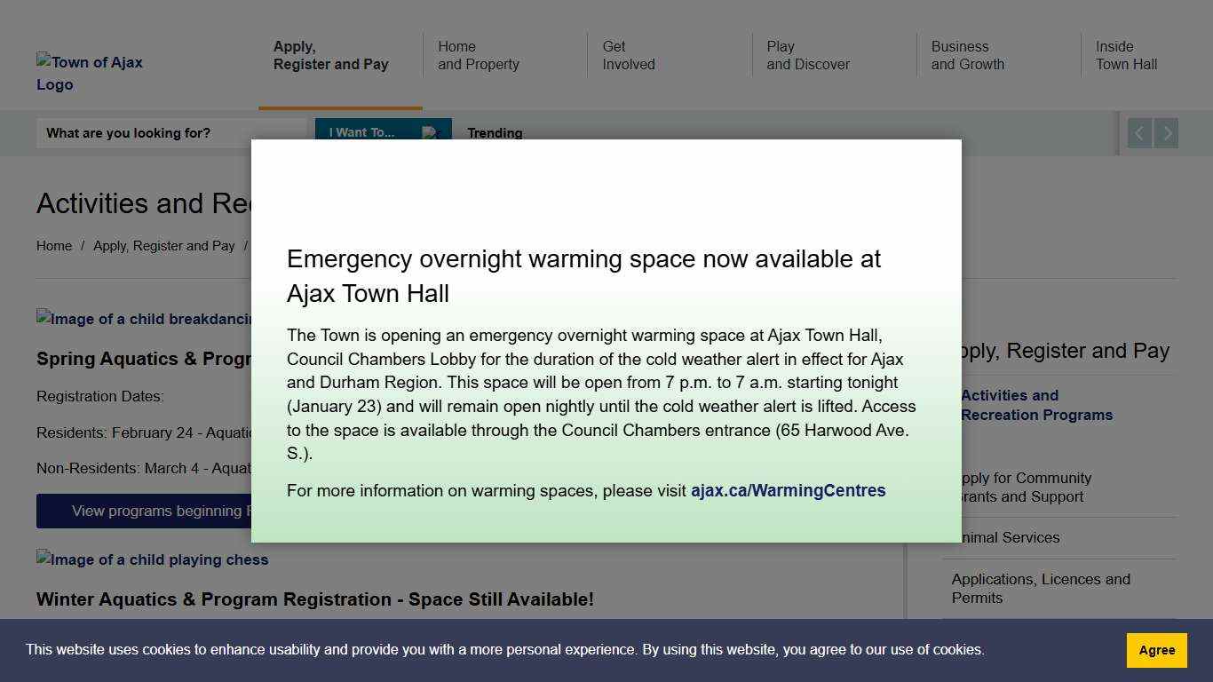 Activities and Recreation Programs - Town of Ajax